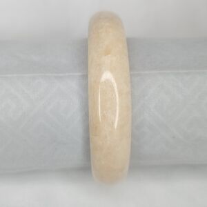 Genuine Du Mountain Jade Bangle - Peach 8" NWT Rare Icy Color